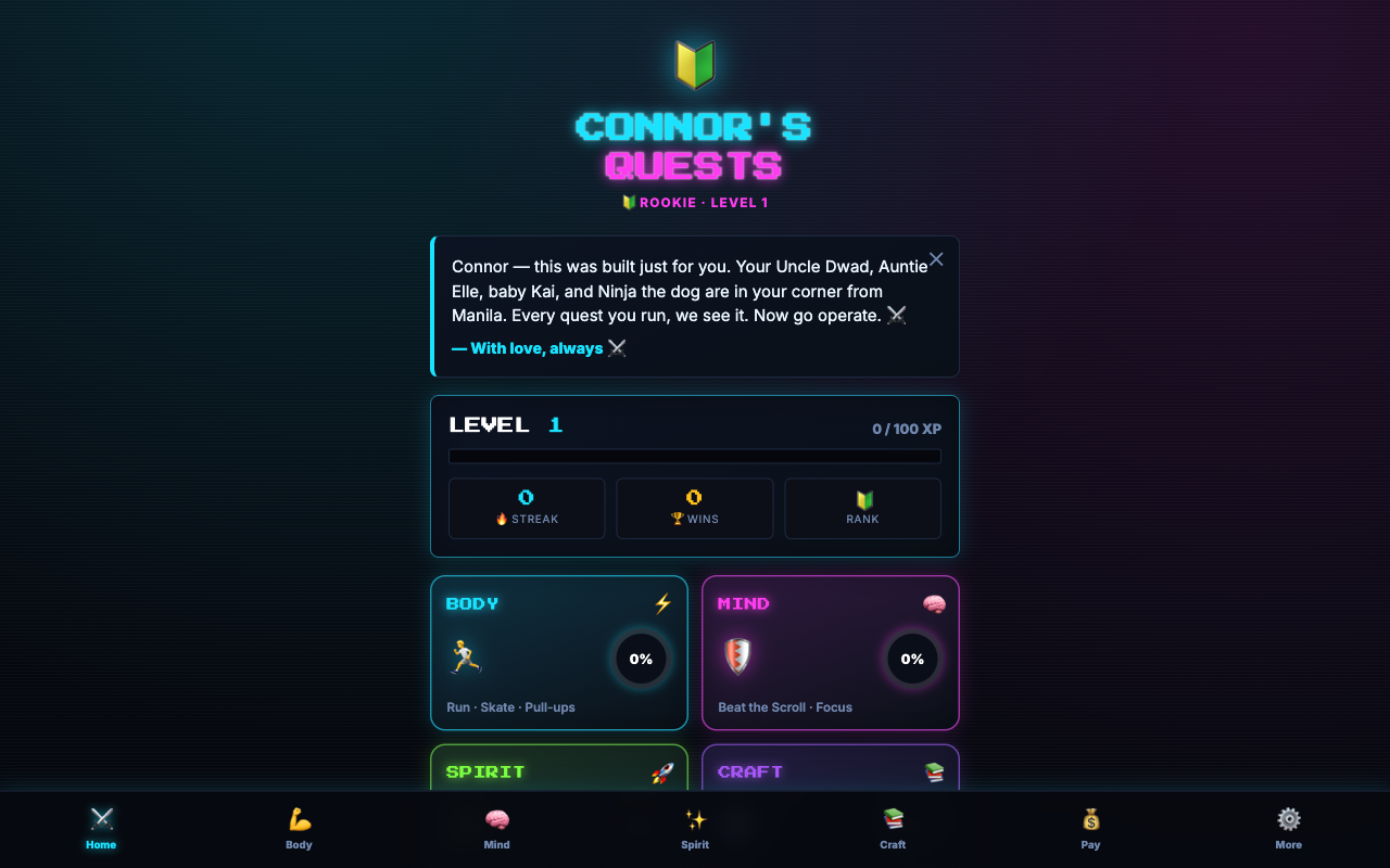 Connor's Quests